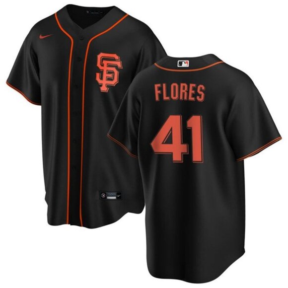 Mens Youths Kids Womens Wilmer Flores Black Stitched Jersey